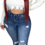 Sexyshine Women's High Waisted Skinny Destroyed Ripped Hole Denim Pants Long Stretch Pencil Jeans