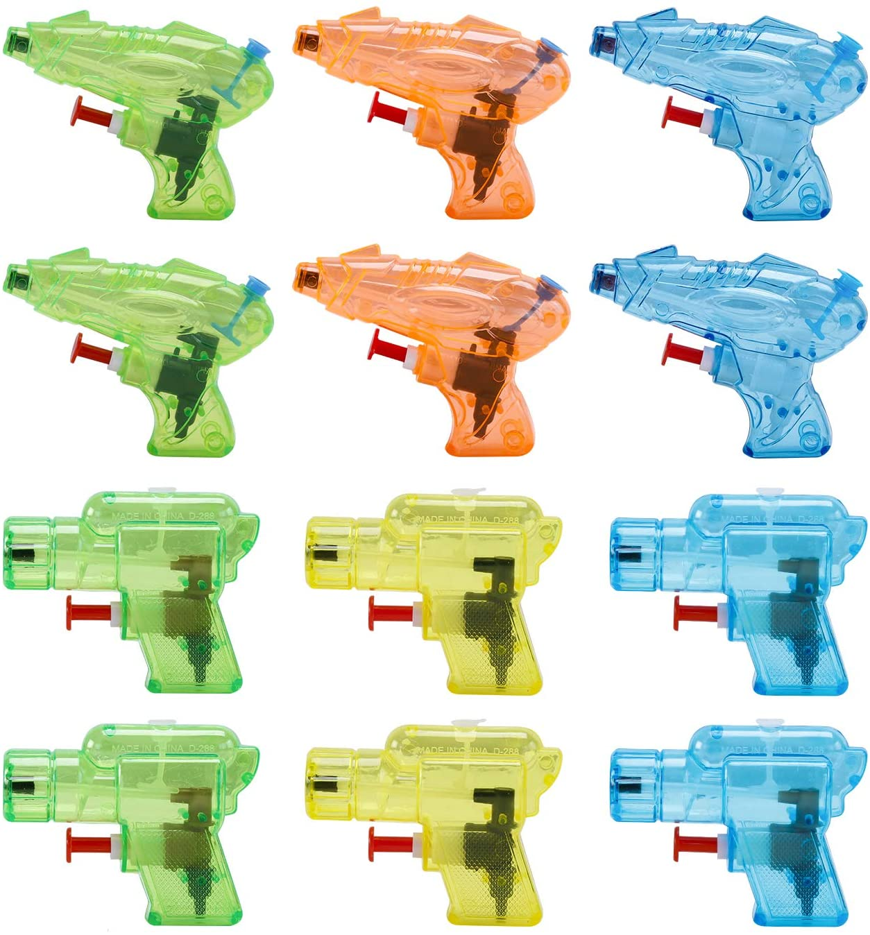 12 Packs Water Gun for Kids Squirt Toys Outdoor Beach Swimming Pool Game Summer Party Favor