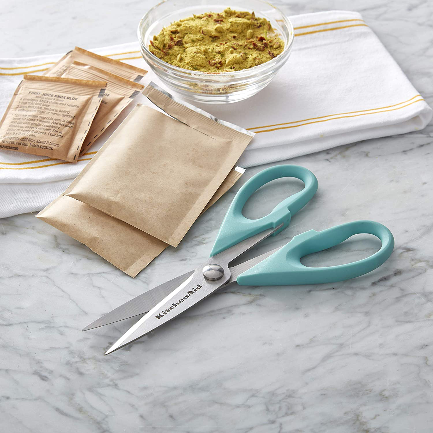 KitchenAid All Purpose Shears with Protective Sheath, 8.72-Inch, Pistachio