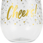 Elise Plastic 14-Ounce Stemless Wine Glass Tumblers, 1 Count(Pack of 1), Cheers
