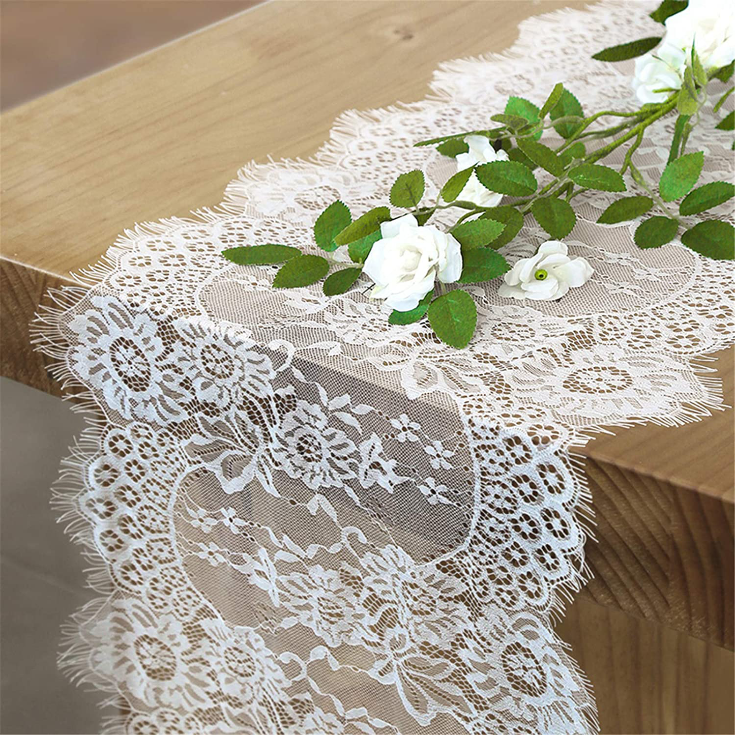 14X120 Inch Lace Table Runner Rectangle Table Runner Baby Shower Table Runner Farmhouse Boho Tabletop Decorations