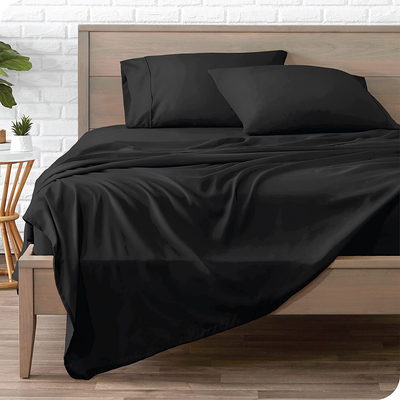 Bare Home Full Sheet Set - 1800 Ultra-Soft Microfiber Full Bed Sheets - Double Brushed - Full Sheets Set - Deep Pocket - Bedding Sheets & Pillowcases (Full, Dark Blue)