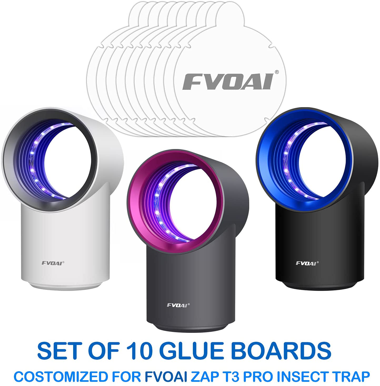 FVOAI Zap T3 Pro Insect Trap Sticky Glue Board (Pack of 10)