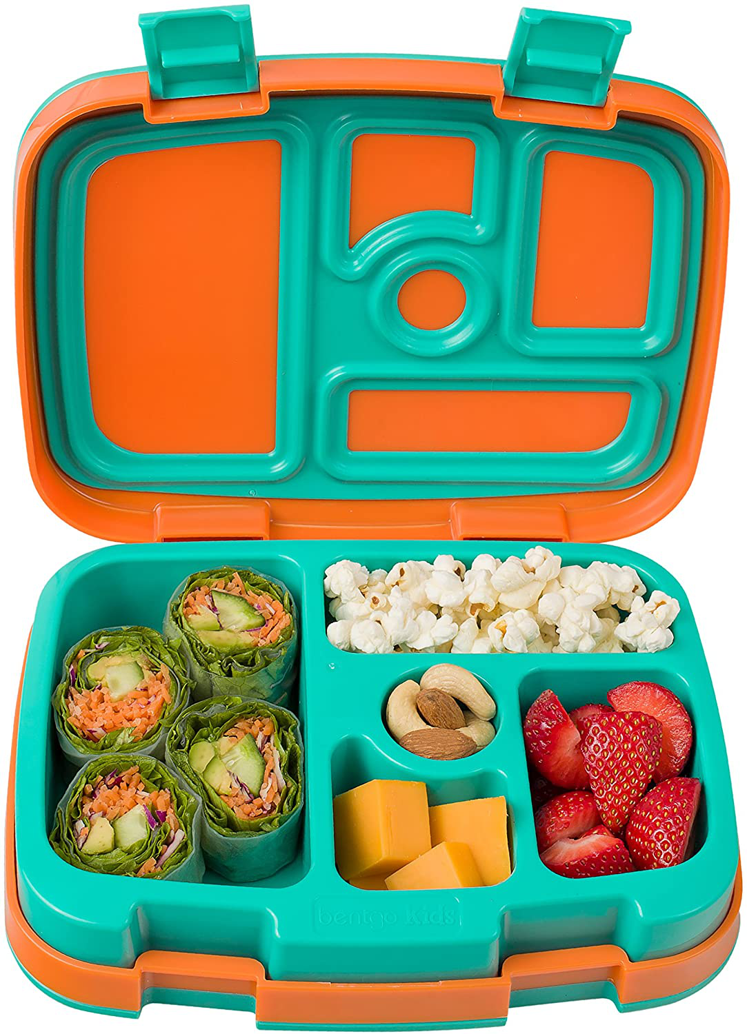 Bentgo Kids Brights – Leak-Proof, 5-Compartment Bento-Style Kids Lunch Box – Ideal Portion Sizes for Ages 3 to 7 – BPA-Free, Dishwasher Safe, Food-Safe Materials