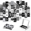 Haus and Hues Black and White Wall Decor Photo Collage Kit - Aesthetic Wall Collage Kits | Photo Collage Kit For Wall Aesthetic Teen Room Decor | Aesthetic Pictures | 4" x 6" (B/W Set of 50)