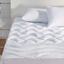 SLEEP ZONE Premium Mattress Pad Cover Cooling Overfilled Fluffy Soft Topper Zone Design Upto 21 inch Deep Pocket with Elastic Skirt, Grey, Cal King