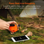 Thorfire LED Camping Lantern Lights Hand Crank USB Rechargeable Lanterns Collapsible Mini Flashlight Emergency Torch Night Light Tent Lamp for Camping Hiking Tent Garden Patio - Cl01(Orange)