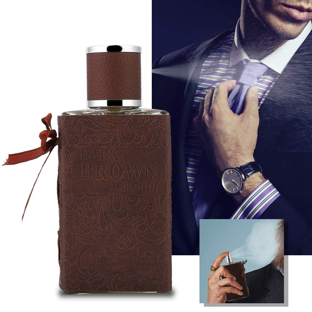 Men Cologne Perfume, French Men Fragrance Long-Lasting Eau De Toilette Birthday Gift for Business Date and Dinner 80ML(YT1760 Brown)