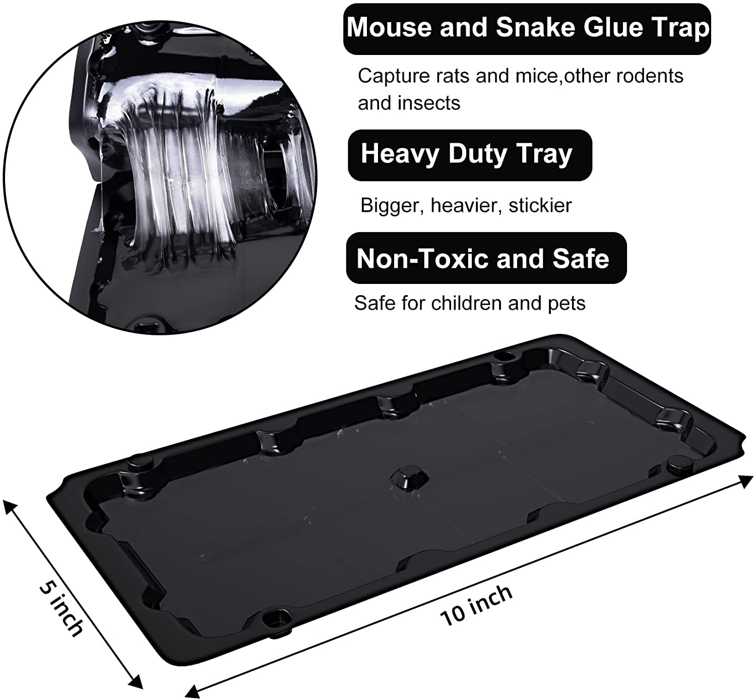 10 Pack Mouse Trap Rat Trap, Mouse Traps Indoor, Mice, Snake and Insect Glue Traps (Large Size)