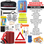 Car Roadside Emergency Kit,Auto Vehicle Safety Road Side Assistance Kits with Jumper Cables,Safety Hammer,Reflective Warning Triangle,Tire Pressure Gauge,Tow Rope,Etc