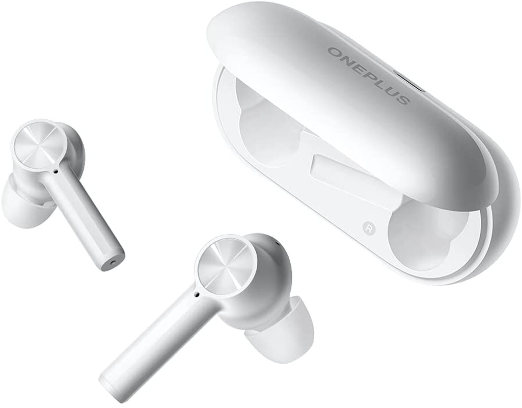 Oneplus Buds Z - True Wireless In-Ear Earbuds with Charging Case, White – Fast Charging, Deep Bass, Comfortable and Lightweight, Ip55,Glossy White