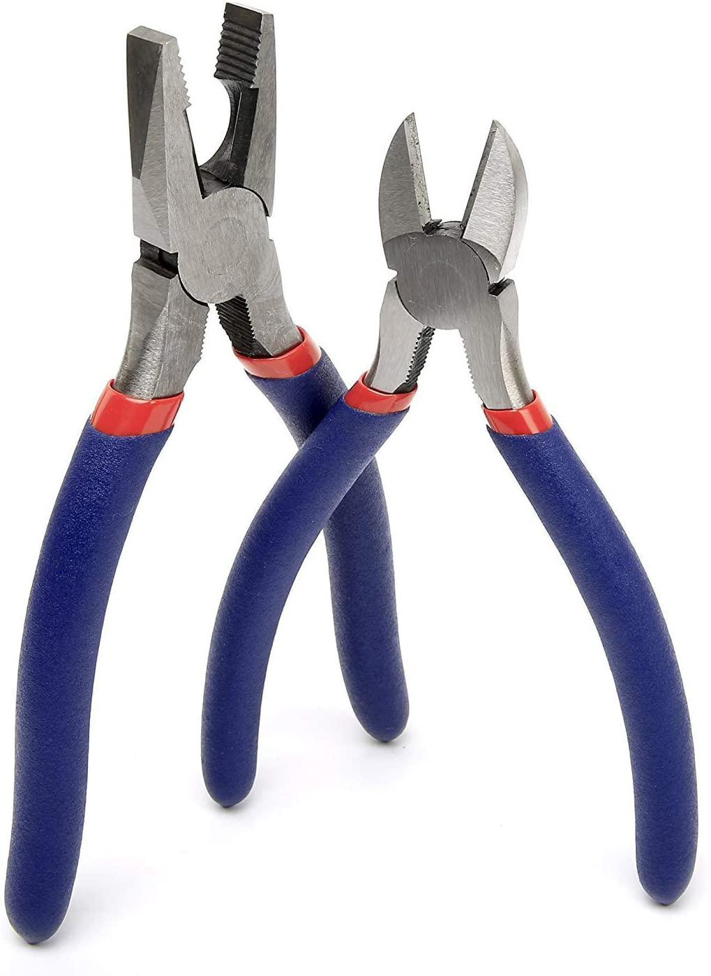 WORKPRO 7-piece Pliers Set (8-inch Groove Joint Pliers, 6-inch Long Nose, 6-inch Slip Joint, 4-1/2 Inch Long Nose, 6-inch Diagonal, 7-inch Linesman, 8-inch Slip Joint) for DIY & Home Use