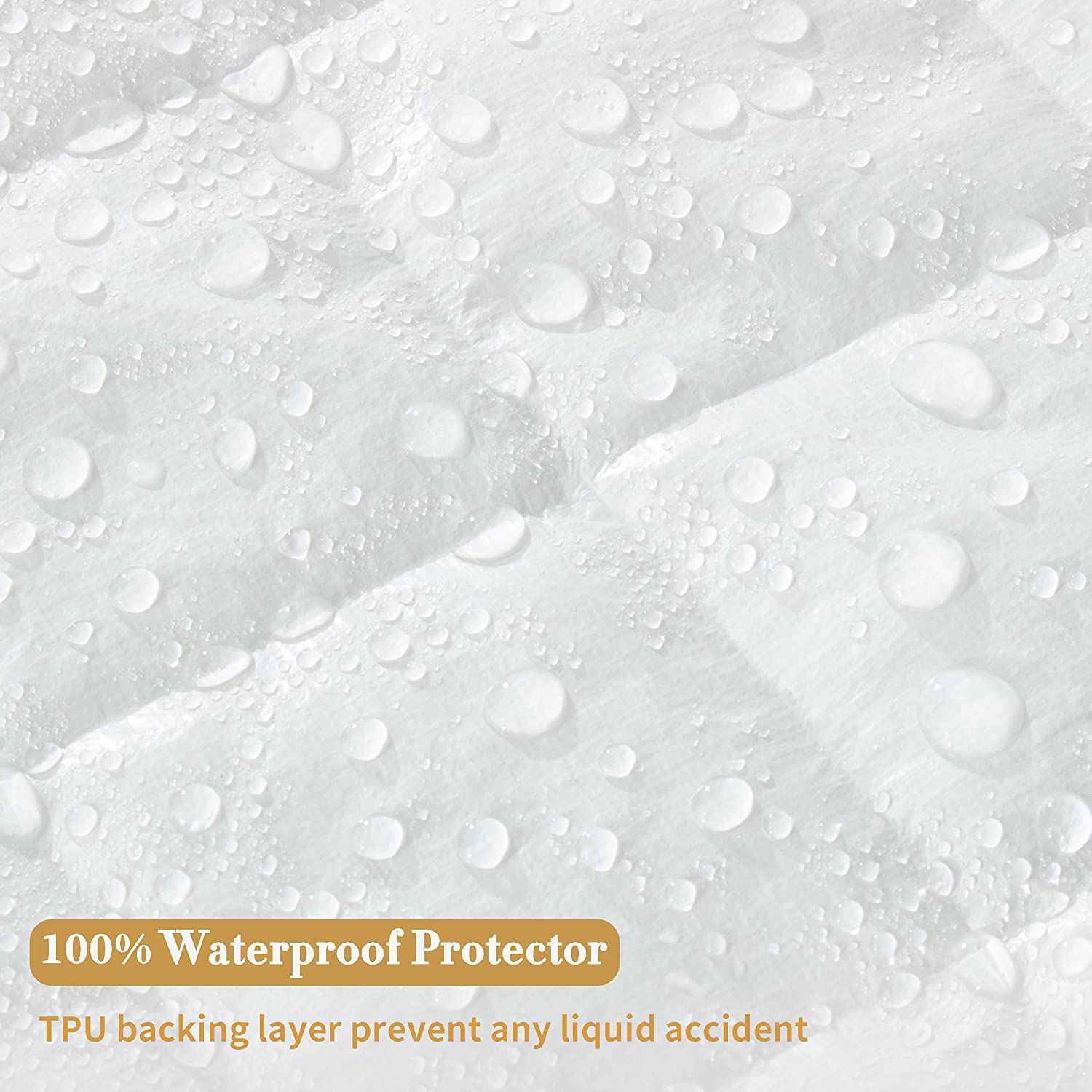 Twin Quilted Fitted Mattress Pad, 100% Waterproof Breathable Mattress Protector Stretches up to 21" Inches, Deep Pocket Cotton Snow Down Alternative Filling Mattress Cover
