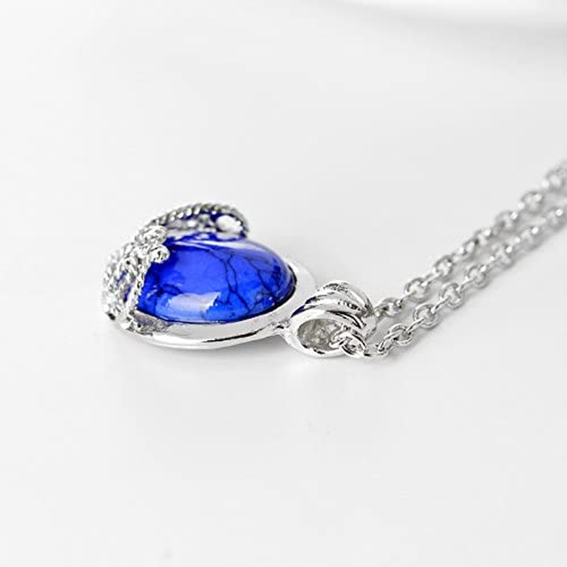 925 Silver Plated Blue Stone the Vampire Diaries Katherine S Daylight Walking Charm Pendant Necklace