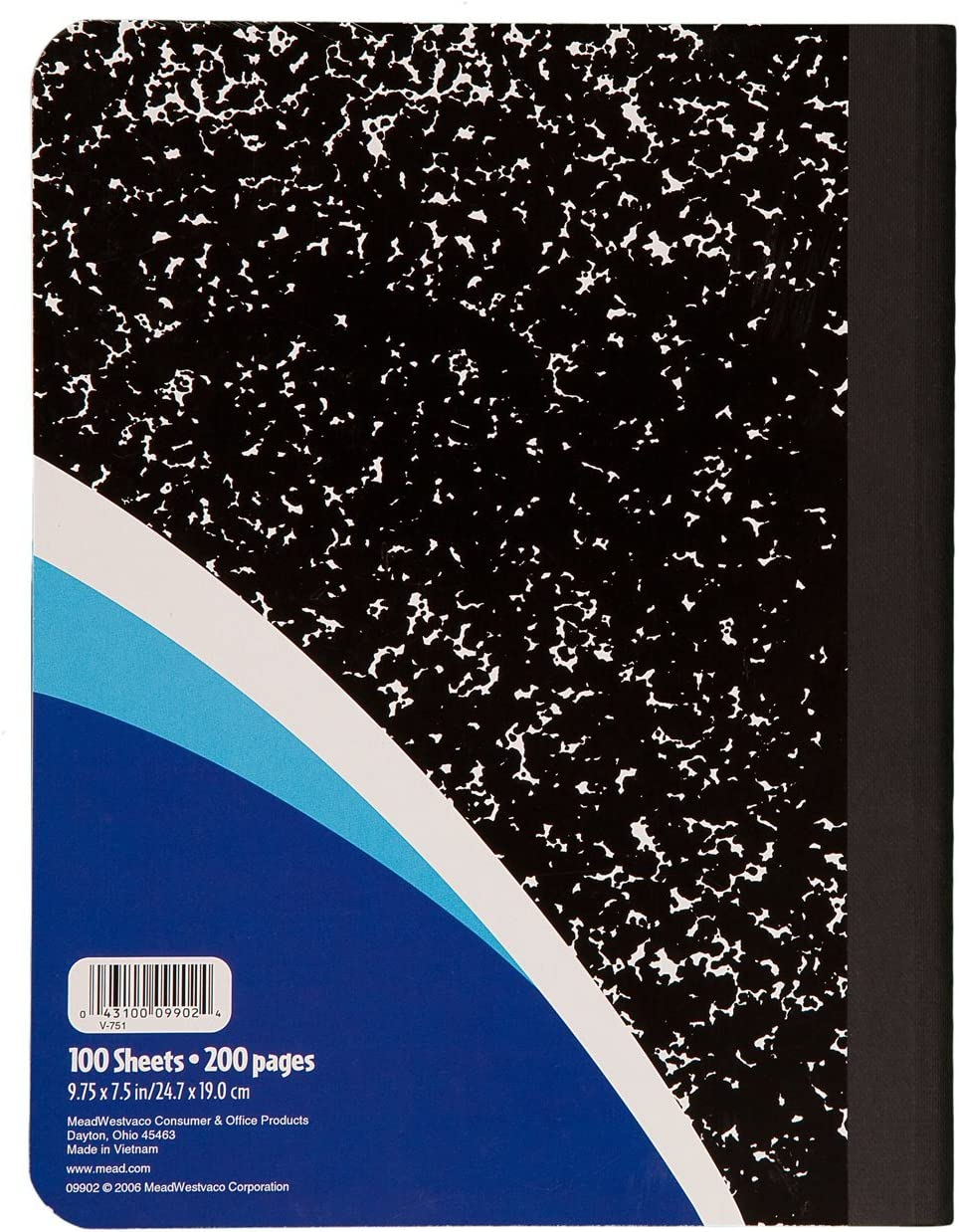 Mead Primary Composition Notebook, Wide Ruled Comp Book, Lined Paper, Grades K-2 Writing Workbook, Dotted Notebook Perfect for Home School Supplies, 100 Sheets, Blue Marble (09902)