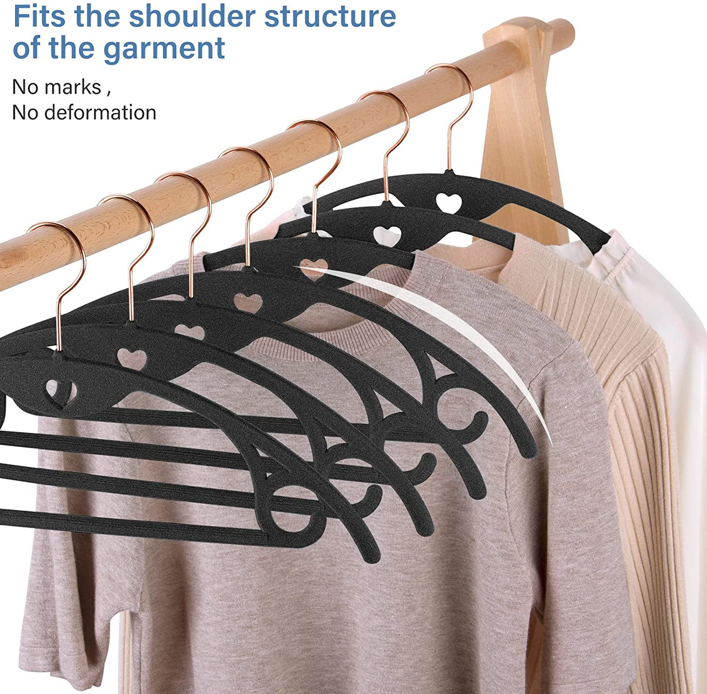 IEOKE Velvet Clothes Hangers,50-Pack No Shoulder Bumps Suit Hangers Ultra Thin Space Saving 360 Degree Swivel Heavy Duty Hook Durable Hangers for Sweaters,Coat,Jackets,Pants,Shirts(Gray