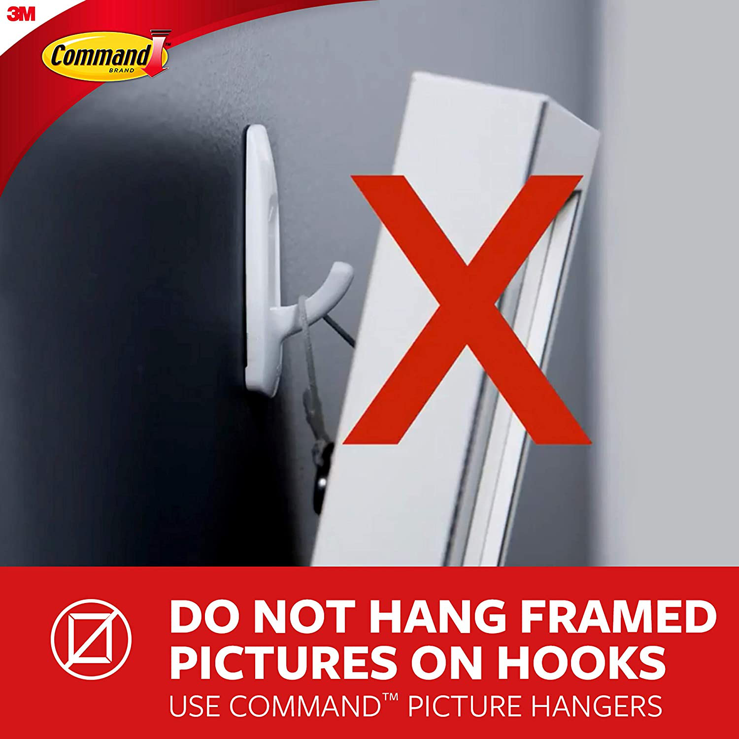 3M CLAW Drywall Picture Hangers holds 45 lb. & Command Outdoor Light Clips, 20 Clips, 24 Strips