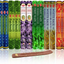 Six Most Popular Hem Incense Scents of All Time, 120 Sticks Total, with Free Burner - 20 Sticks Each of Dragon S Blood, Frankincense & Myrrh, Patchouli, Precious Lavender, First Rain, and White Sage