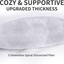 SLEEP ZONE Quilted Mattress Pad Cover King Cooling Fluffy Soft Topper Upto 21 inch Pocket, White, King