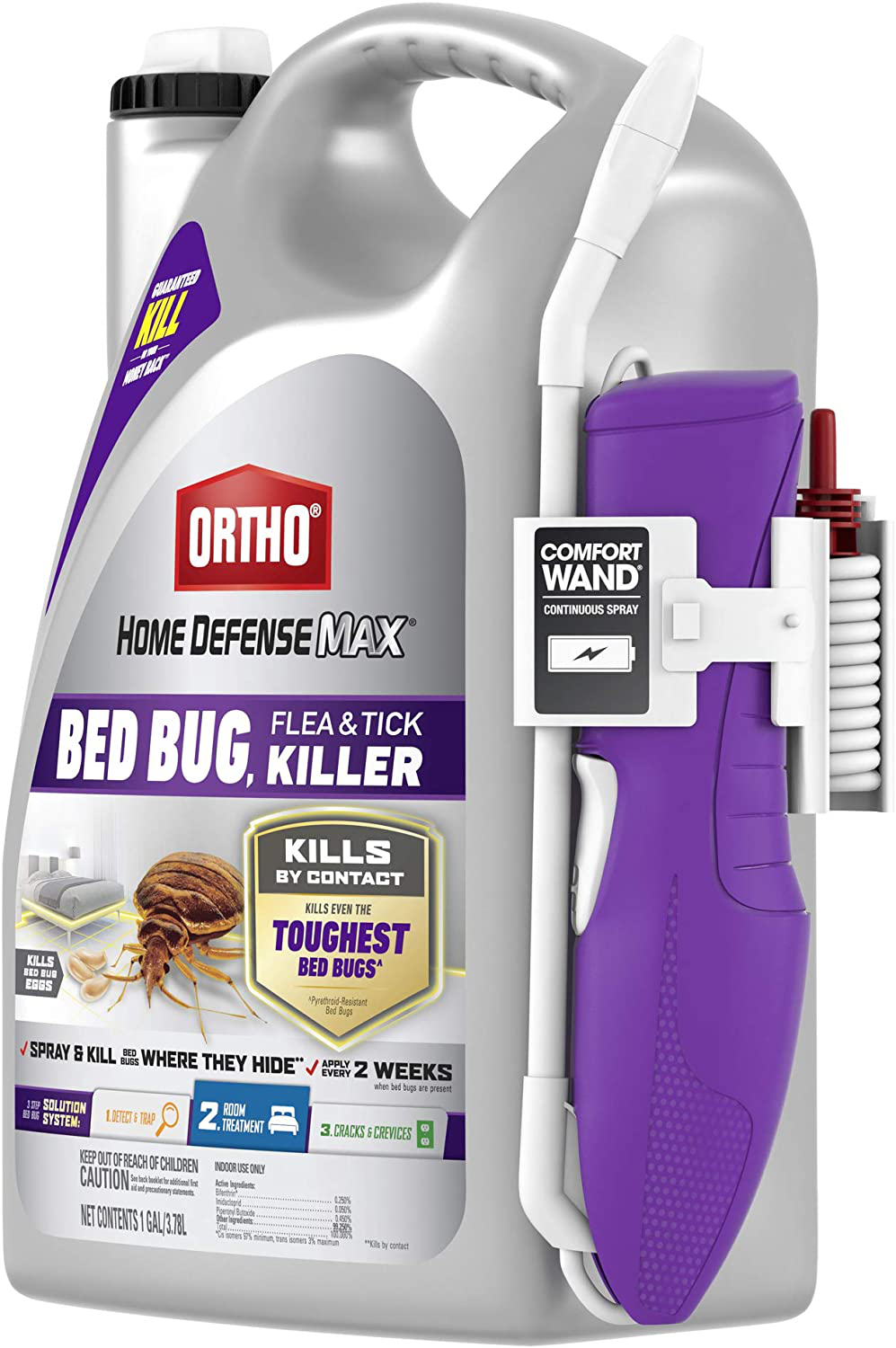 Ortho Home Defense Max Bed Bug Killer - Also Kills Fleas & Brown Dog Ticks, Spot Treatment, 18 oz