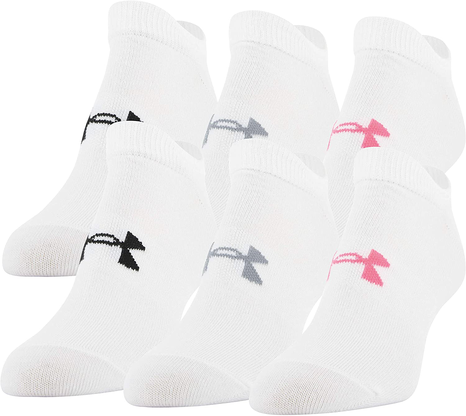 Under Armour Women'S Essential 2.0 No Show Socks, 6-Pairs