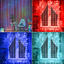 Twinkle Star 300 LED Window Curtain Lights, Christmas Rainbow RGB Color Changing 64 Functional Backdrop Light with Remote, Colorful Icicle String Light for Wedding, Party, Outdoor Indoor Decor