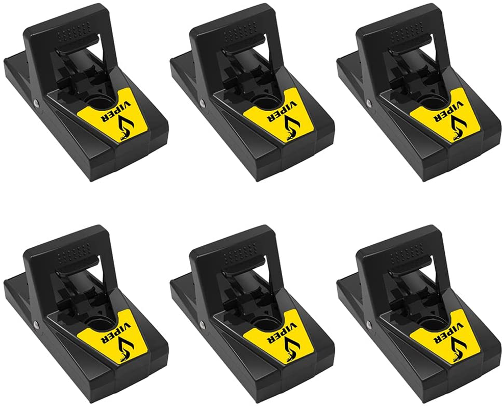 Viper Mouse Traps Lightning Fast Snap Trap, Premium Mouse Trap for Indoor / Outdoor - 6 Pack
