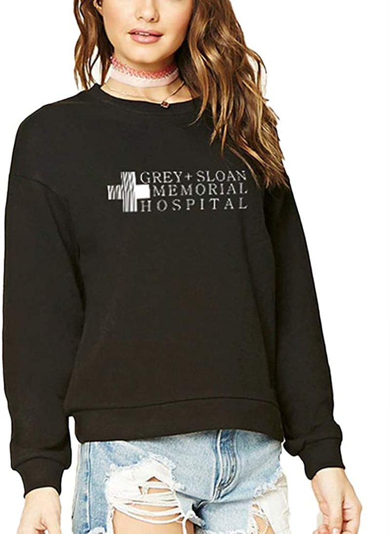 Women’s Long Sleeve Pullover Sweatshirt Crew Neck Letter Logo Printed Loose Sweatshirts