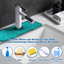 Kitchenguard Silicone Faucet Handle Drip Catcher Tray Mat, Faucet Sink Splash Guard Drying Mat, Silicon Faucet Splash Catcher Mat, Sink Protector Mat for Kitchen, Bathroom, Farmhouse