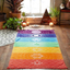 OYEFLY Rainbow Chakra Yoga Mat Sunscreen Shawl Hippy Boho Gypsy