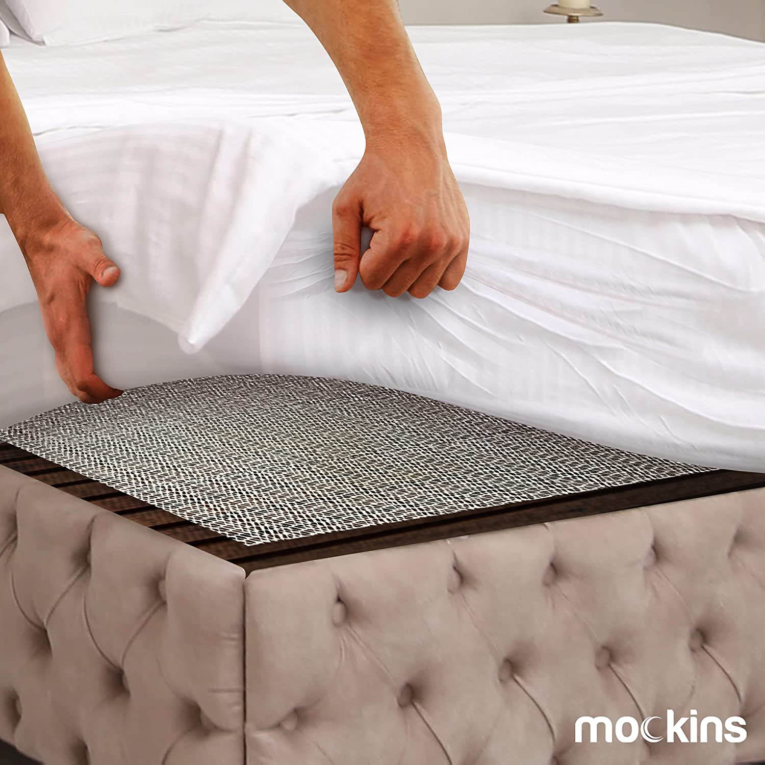Mockins Full Size 48" x 72" Slip Resistant Mattress Pad | Prevents Mattress & Topper from Slipping & Sliding | Strong & Durable Gripper Pad | Multi-Purpose & Customizable…