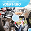 Brush Hero Wheel Brush - Auto Cleaning Kit w/ Water-Powered Rim Cleaner to Scrub and Wash Tires, Grills, Bike & Motorcycle Wheels - Car Detailing Spinning Brushes