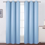 LEMOMO Sky Blue Thermal Blackout Curtains/38 x 84 Inch/Set of 2 Panels Room Darkening Curtains for Bedroom