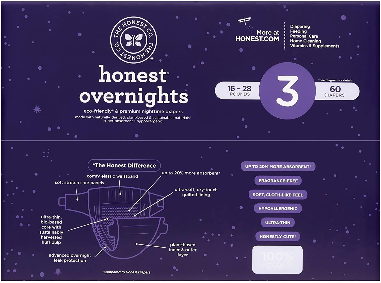 The Honest Company Club Box Overnight Baby Diapers