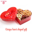 Holiday Christmas Nuts Gift Basket in Heart Box (4 Piece Set) Xmas 2021 Idea Arrangement Platter, Birthday Care Package Variety, Healthy Food Kosher Snack Tray for Adults Women Men Prime