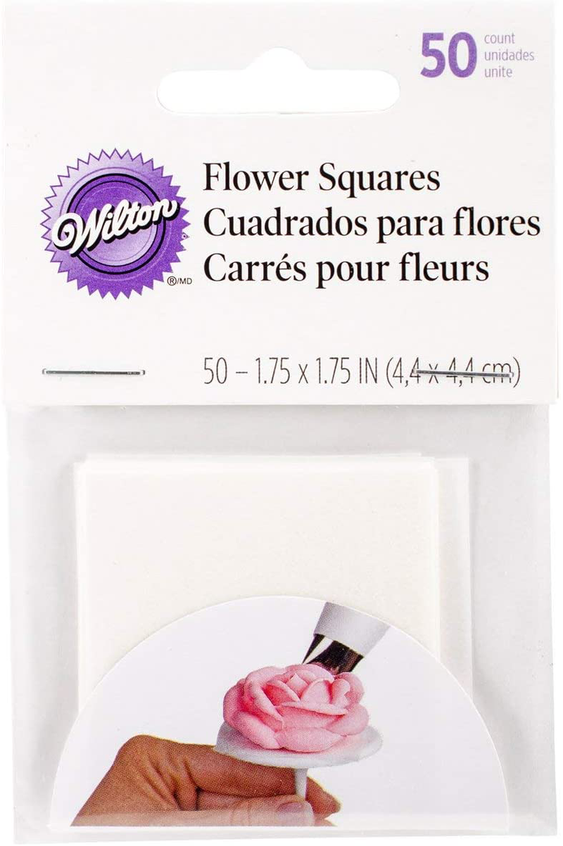 Wilton Pre-Cut Flower Squares, 1.75 by 1.75-Inch, 50-Pack