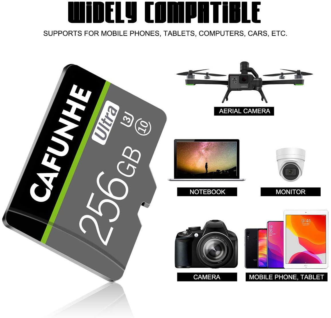 Micro SD Card 256GB Class 10 Memory Card 256GB TF Card for Android Smartphone Digital Camera Tablet and Drone