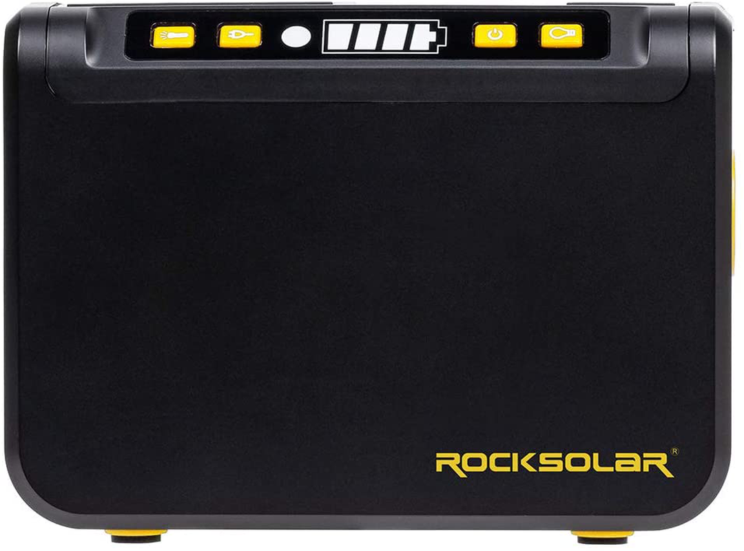 ROCKSOLAR WEEKENDER RS81 88Wh, 80W PEAK 120W, 24000mAh, AC/DC output + 5 USB, compact and ultra-lightweight (1.9LB), easily fits into a handbag/backpack, a perfect day-tripping companion.