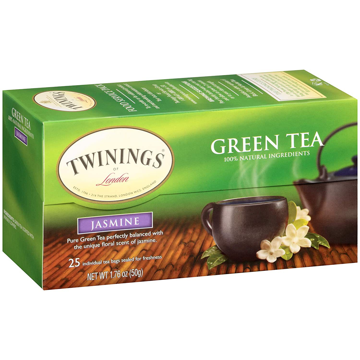 Twinings of London Lemon & Ginger Herbal Tea Bags, 25 Count (Pack of 6)