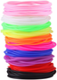 Senkary 120 Pieces Multicolor Silicone Jelly Bracelets Nonluminous Hair Ties for Party, Adults, Women, Girls (10 Colors)