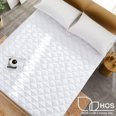 HOS LINENS Mattress Protector 100% Waterproof Twin XL Quilted Fitted Mattress Pad Stretches up to 18 Inches Breathable Noiseless Deep Pocket Soft Filling Mattress Topper Bed Cover Vinyl Free