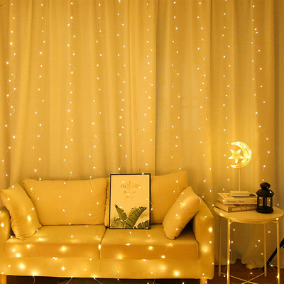 Led Curtain String Lights for Bedroom - Twinkle Lights Fairy Lights for Wedding Decor Hanging Lights Decorative Lights for Teen Girl Room Decorations