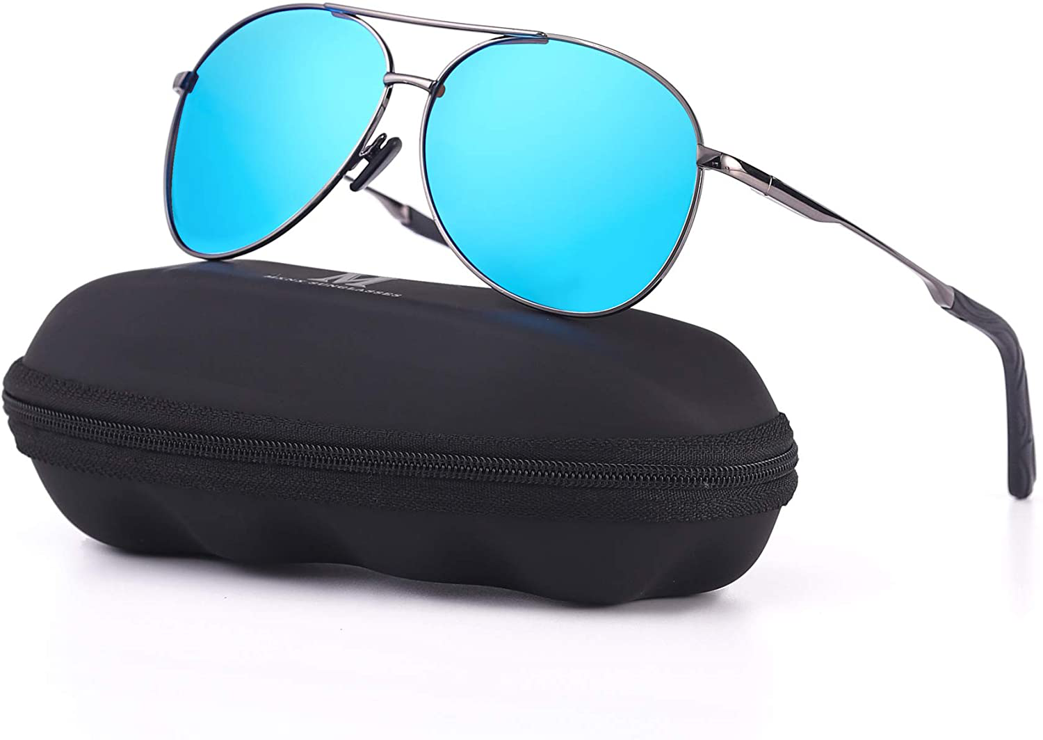 Aviator Sunglasses for Men Polarized Women-Mxnx UV Protection Lightweight Driving Fishing Sports Mens Sunglasses MX208