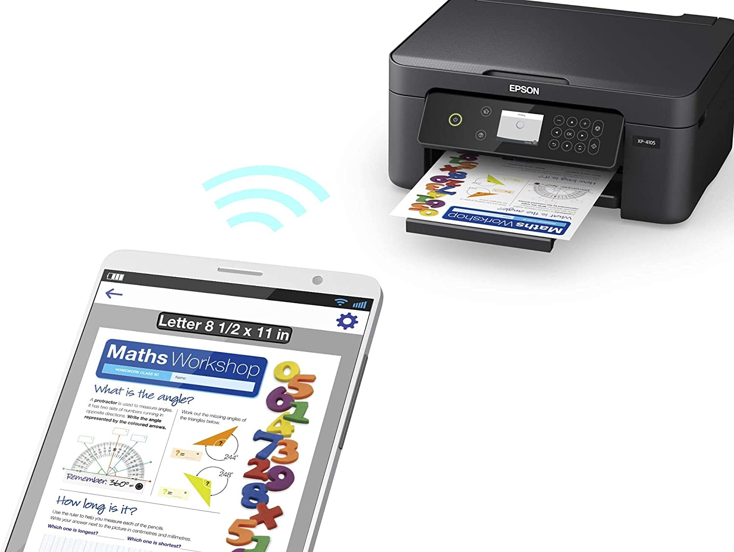 Epson Premium Expression Home 4105 Series Small All-In-One Color Inkjet Printer I Print Copy Scan I Wireless I Mobile Printing I Auto 2-Sided Printing I 2.4" LCD I 10 ISO Ppm (Renewed)