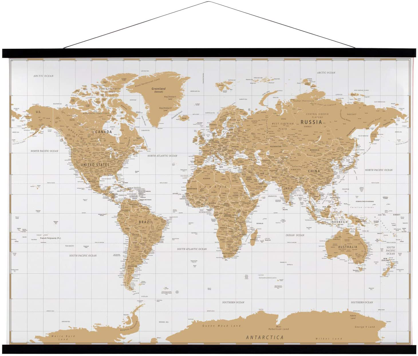 Wood Magnetic Poster Frame Hanger, 24x36 24x18 24x28 24x30 Black Magnet Poster Hanger for Posters, Prints, Photos, Pictures, Maps, Scrolls, and Canvas Artwork (Black, 24")