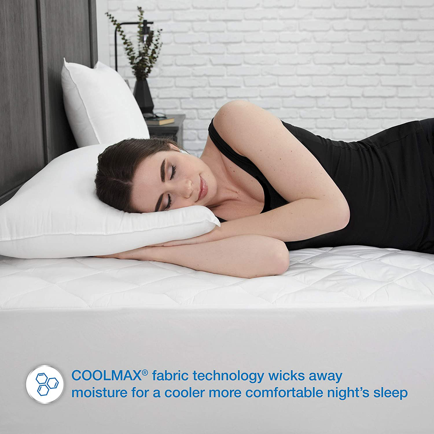 SensorPEDIC Coolmax 300 Thread Count Full Mattress Pad, White