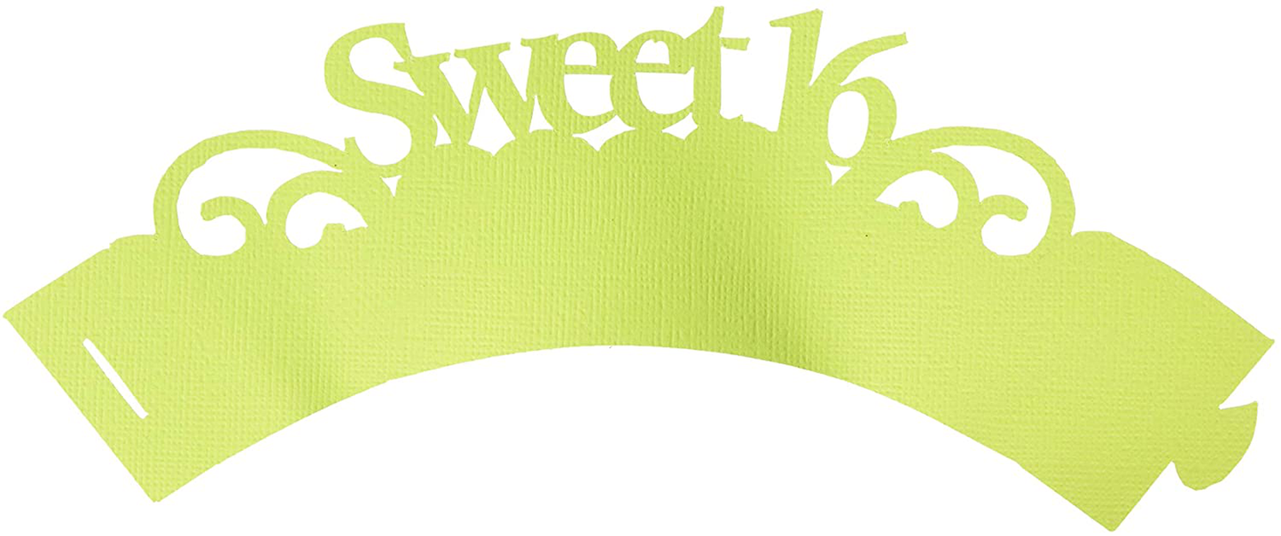 All About Details Sweet 16 Cupcake Wrappers, Set of 12 (Gray)