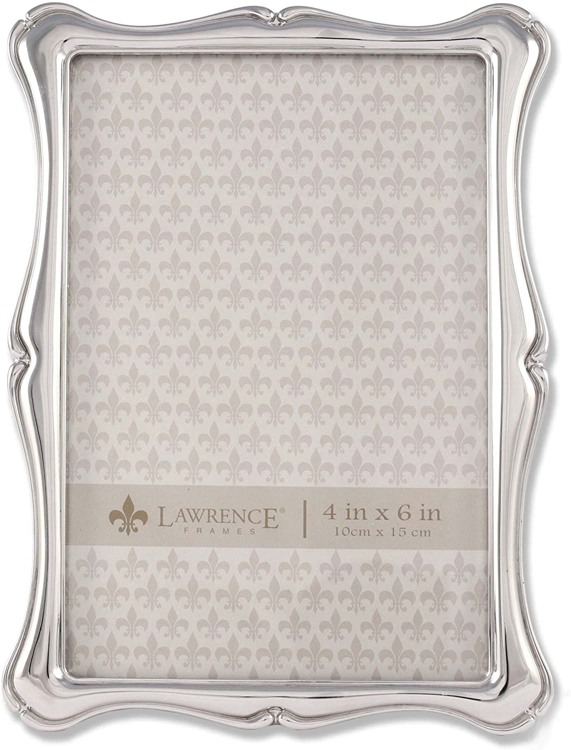 Lawrence Frames 710280 5 by 7-Inch Silver Metal Romance Picture Frame, 8 by 10-Inch Matted