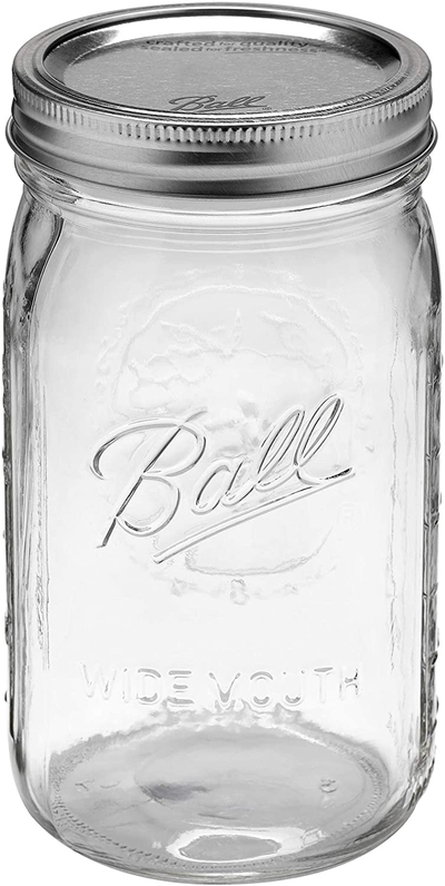 Ball Wide Mouth Quart 32-Ounces Mason Jar with Lid and Band