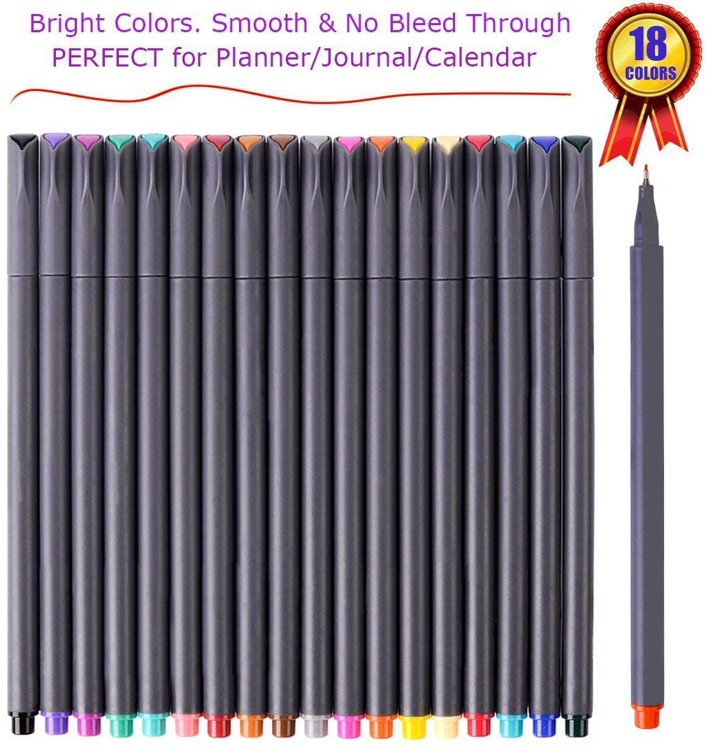 iBayam Journal Planner Pens Fine Point Markers Fine Tip Drawing Pens Porous Fineliner Pens for Bullet Journaling Writing Note Taking Calendar Coloring Art Office School Supplies